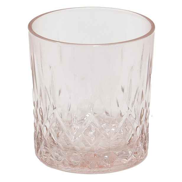 Růžová nápojová sklenička Water Pink - Ø 8*9 cm / 300 ml Clayre & Eef