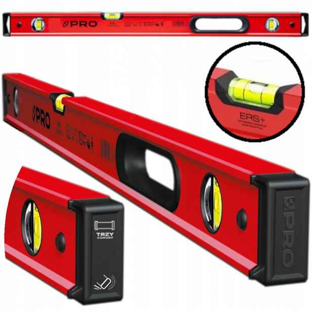 Vodováha Série PRO900 Heavy Duty Red Uchw. 80 cm (0,8 m) 3-komorová Pro