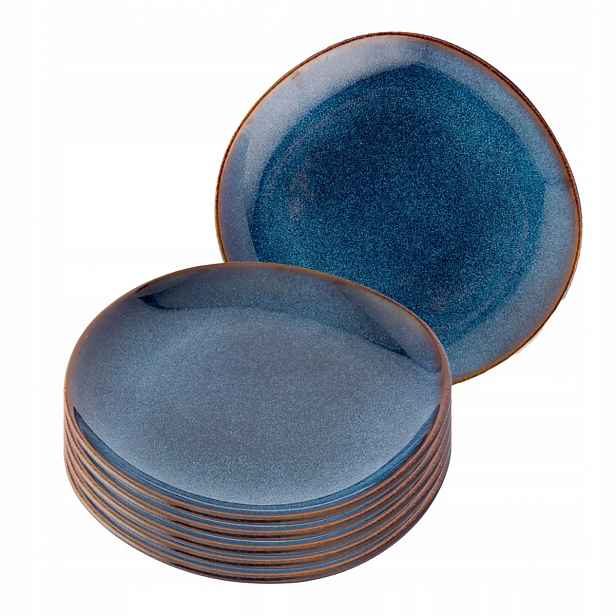 Dezertní talíře Talíře 6 kusů Altom Design Reactive Navy Blue 20,5 cm