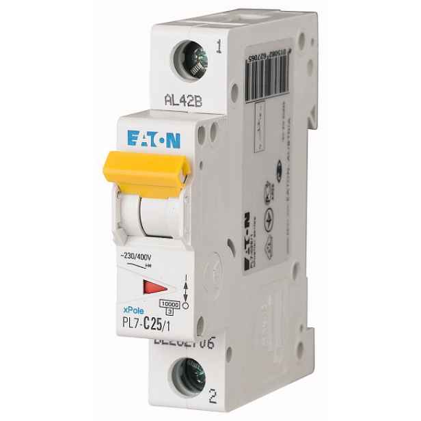 Jistič Eaton PL7-D25/1 10 kA D 25 A