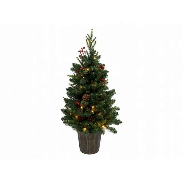 Umělý stromeček v květináči Kappi se světýlky, 96 cm