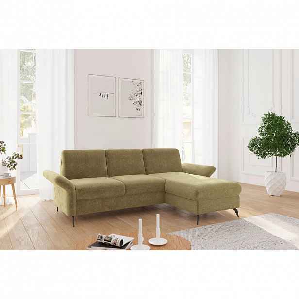 Sit & More ROHOVÁ SEDAČKA, textil, olivově zelená