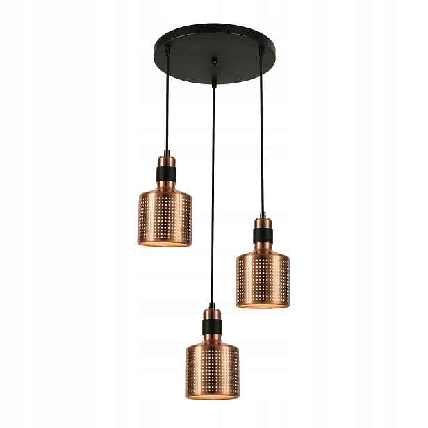 Závěsná lampa Italux Restenza moderní měděná