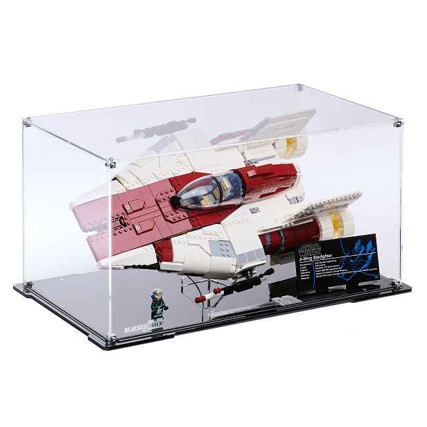 Vitrína Blacked Brick pro Lego Star Wars 75275 Star Wars Stíhačka A-wing
