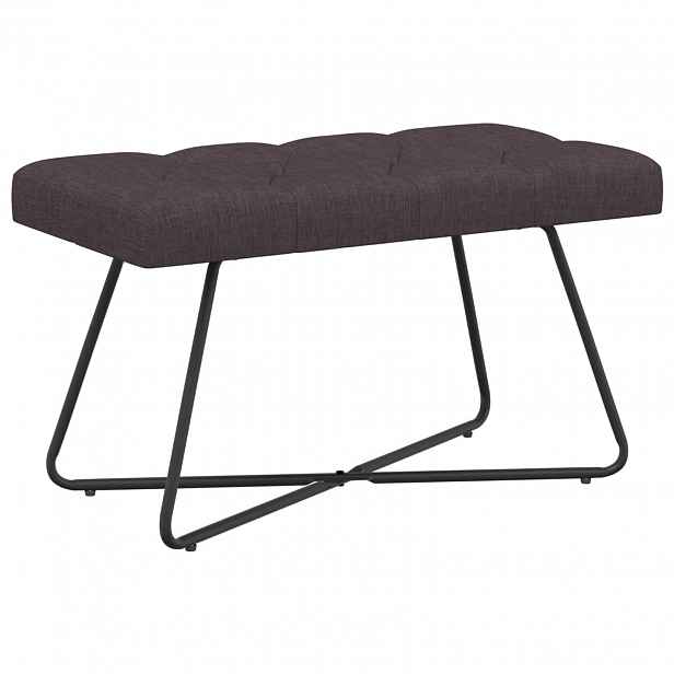 vidaXL Lavice s knoflíkovým prošíváním Tmavě hnědá 80 x 40 x 46 cm