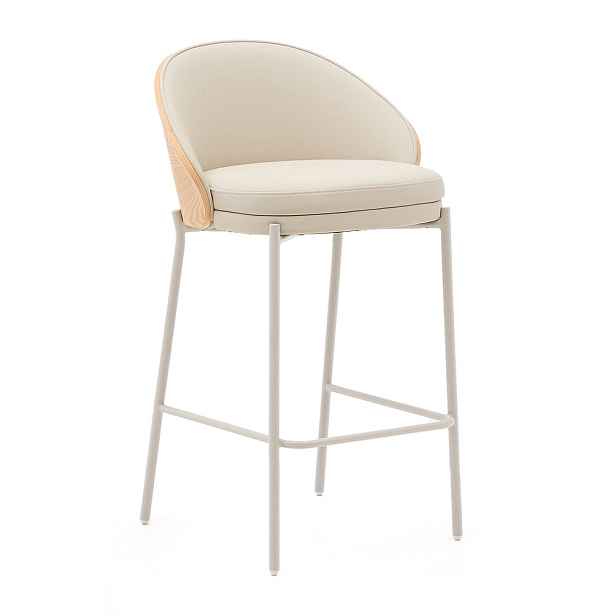 Béžová/v přírodní barvě barová židle (výška sedáku 65 cm) Eamy – Kave Home
