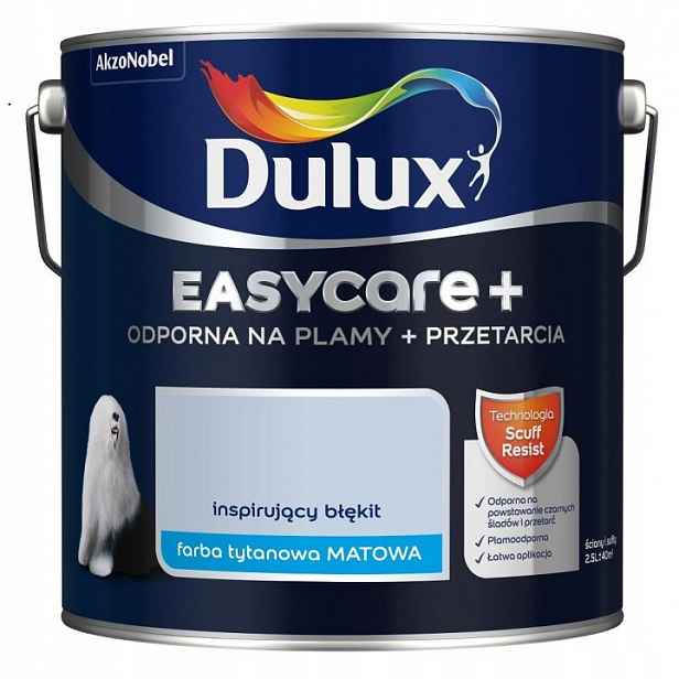 Dulux Barva Latexová Barva Easycare+ 2,5 L Inspirující Světle Modrá Barvou
