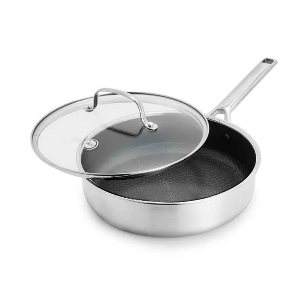 GreenPan Nerezová hluboká pánev s hybridním keramickým nepřilnavým povrchem Thermobond, kolekce Apex, 24 cm CC010198-001
