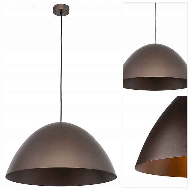 Závěsná lampa Faro hnědá v industriálním stylu nad jídelní stůl Tk Lighting