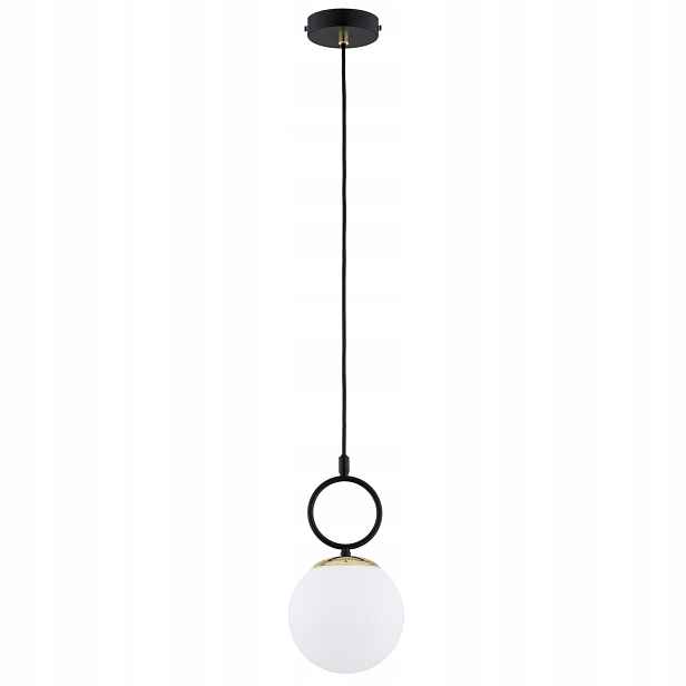 Alfa Lister závěsná lampa černo-bílá zlatá 1xE14 10W