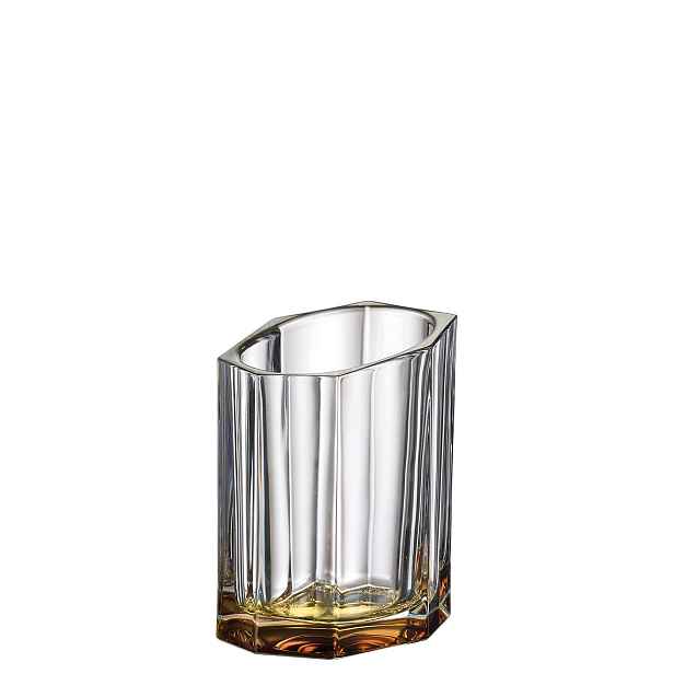 Bohemia Bazalt Amber Bottom Váza 200 MM