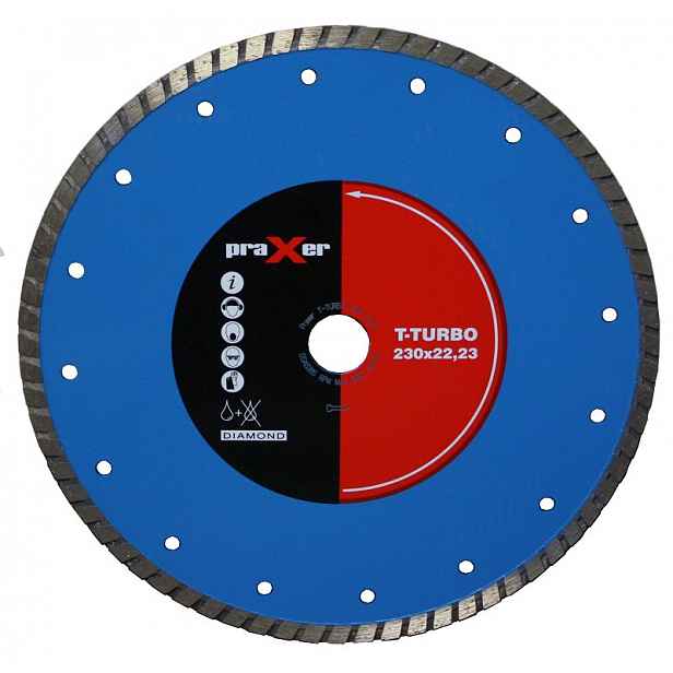 Diamantový kotouč na betonu T-turbo 230 mm Praxer