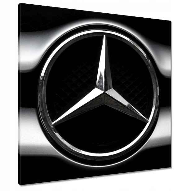 Obrazy 80x80 Mercedes Černobílé