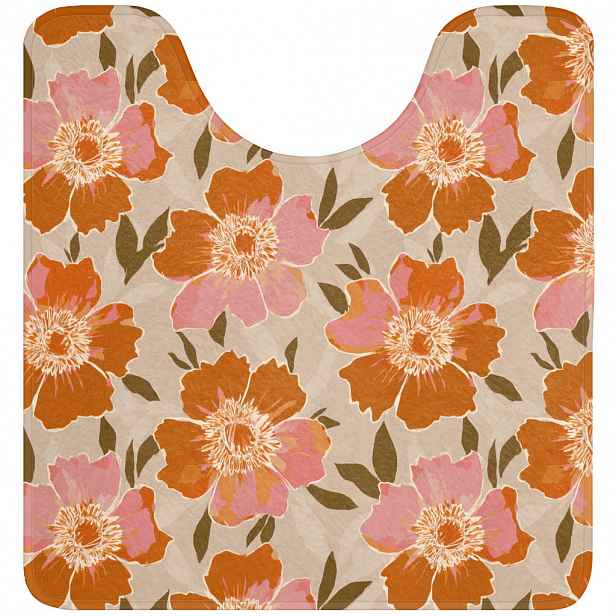 OnlyWow WC PŘEDLOŽKA Květiny - Motiv - Retro 55x60 cm