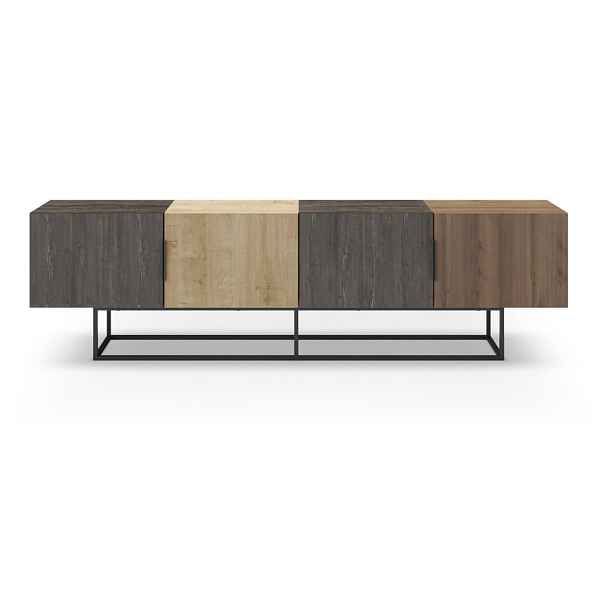 TV stolek v dekoru dubu v přírodní barvě 200x55 cm Titan – Marckeric