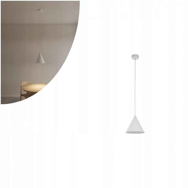 Závěsná lampa Cono bílá klasická nad jídelní stůl Tk Lighting