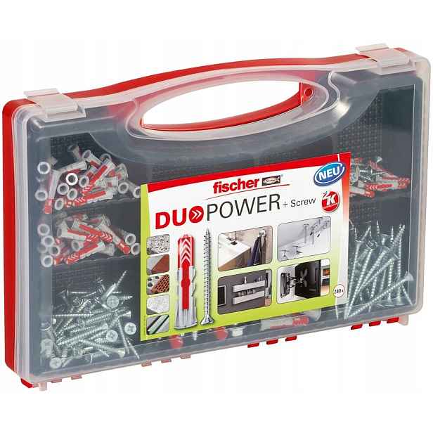 Sada kolíčků v krabičce Fischer DuoPower DuoTec DuoBlade Profi-box 91 Ks