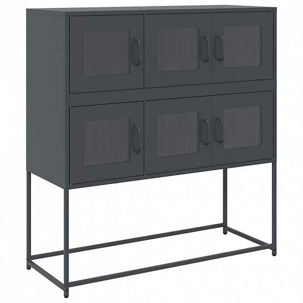 vidaXL Příborník antracitový 100,5x39x107 cm ocel válcovaná za studena