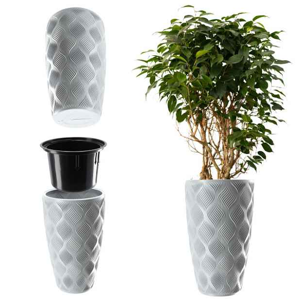 Květináč Květináč S Vložkou 48 cm, Obal Na Květináč, Plastový, Vysoký