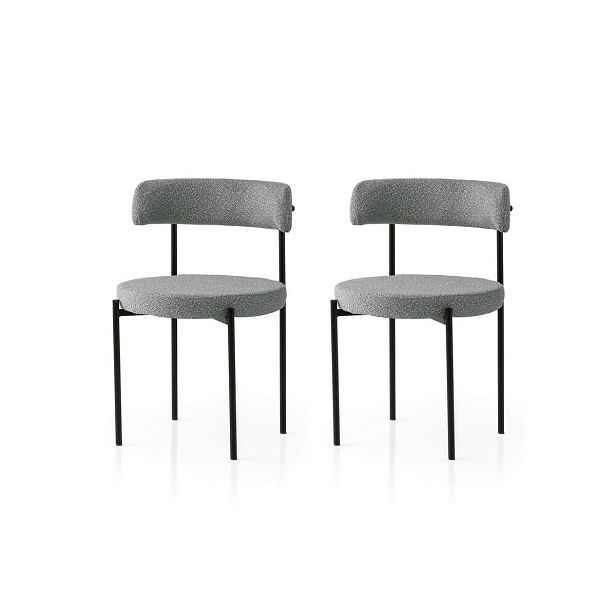 Sada jídelních židlí Gini Dark Grey and Black, 2 ks