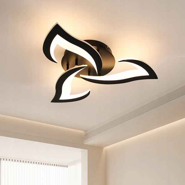 Stropní závěsné svítidlo Černý lustr moderní do ložnice 36W 3000K