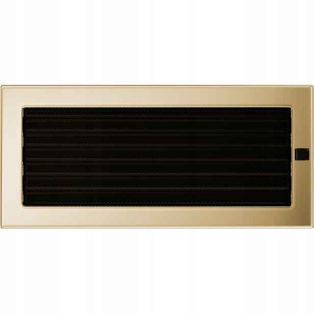 Ventilační mřížka 17x37 pozlacená s žaluzií