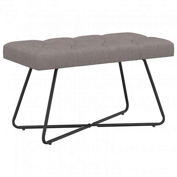 vidaXL Lavice s knoflíkovým prošíváním Taupe 80 x 40 x 46 cm Textil