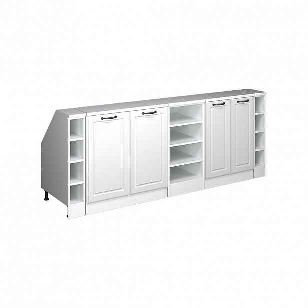 Vicco ŠATNÍ SESTAVA PRO ŠIKMÉ STŘECHY Rion Bílý venkovský dům 210 cm Sada 5 korpusů skříně hloubka 60 cm