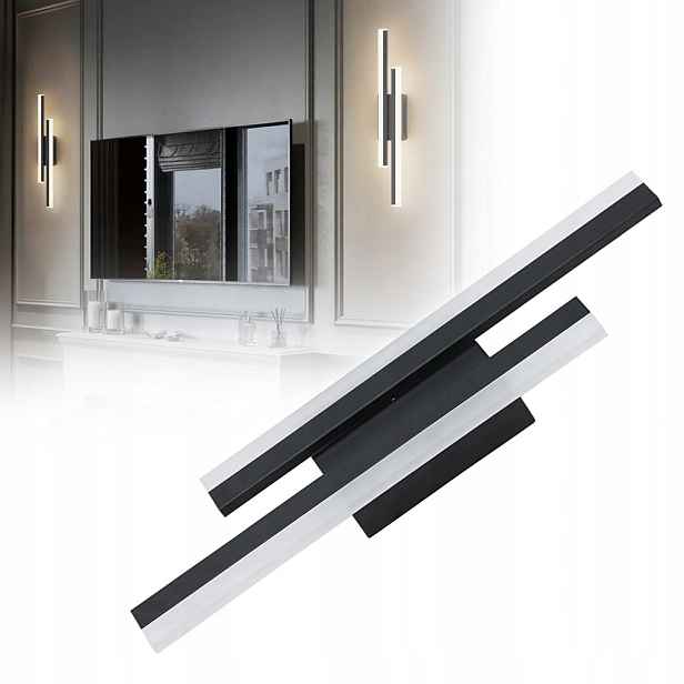 Moderní Nástěnná Led Lampa Loft 20W 3000K Do Obývacího Pokoje Černá