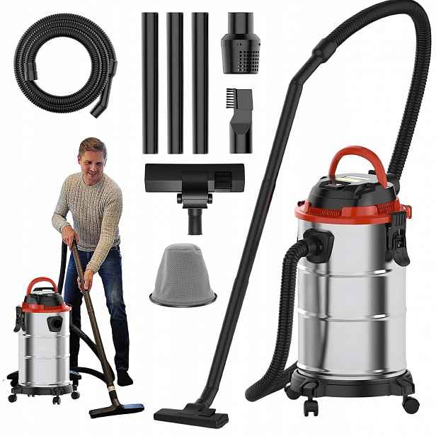Bezsáčkový Vysavač Výkonný 1100 W S Mokrým Třepačem Prachu Ze Sádry