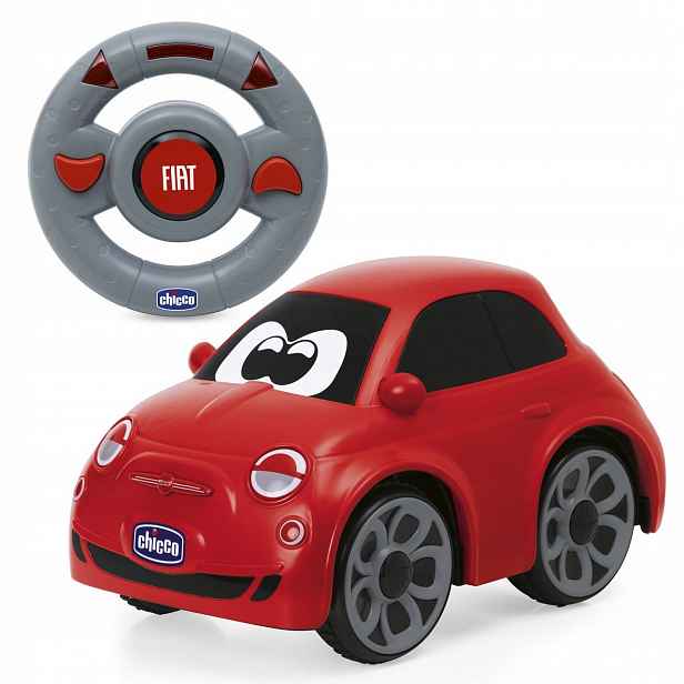Chicco 00011457000000 Fiat 500 s dálkovým ovládáním, červený