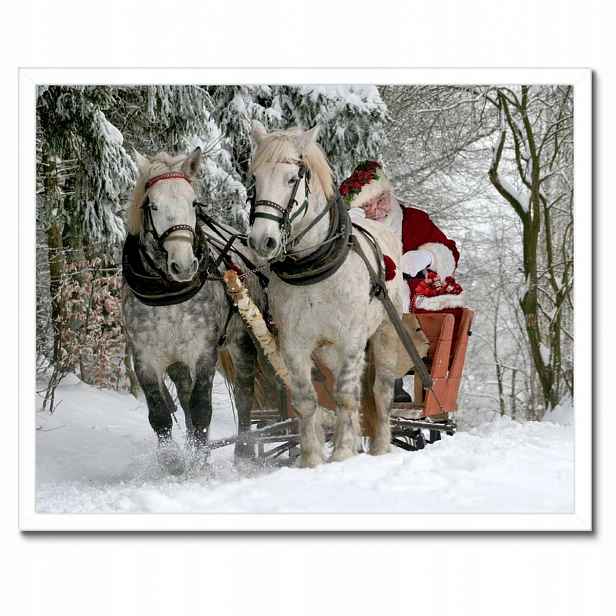Plakáty v rámu 50x40 Hvězda Santa Claus