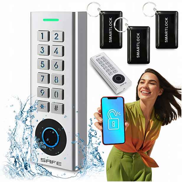 Šifrovač Čteník Ttlock Kód Pin Rfid 13,56 Mhz IP66 aplikace klávesnice