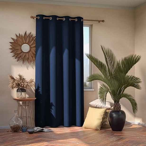 Závěs Blackout EYELETS indigo, 245x140 cm, 1 ks
