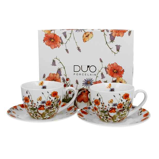 Sada 2 hrnků na kávu k narozeninám ptáčci duo