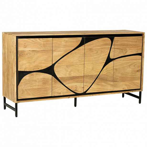 Ambia Home ŠIROKÁ KOMODA, akácie, černá, barvy akácie, 160/85/40 cm