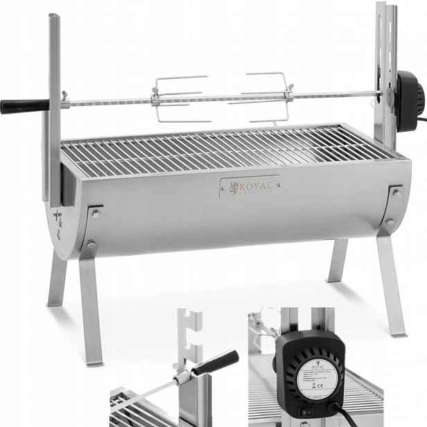 Gril na dřevěné uhlí s elektrickým roštem pro prasátko 4 W 15 kg 82 cm