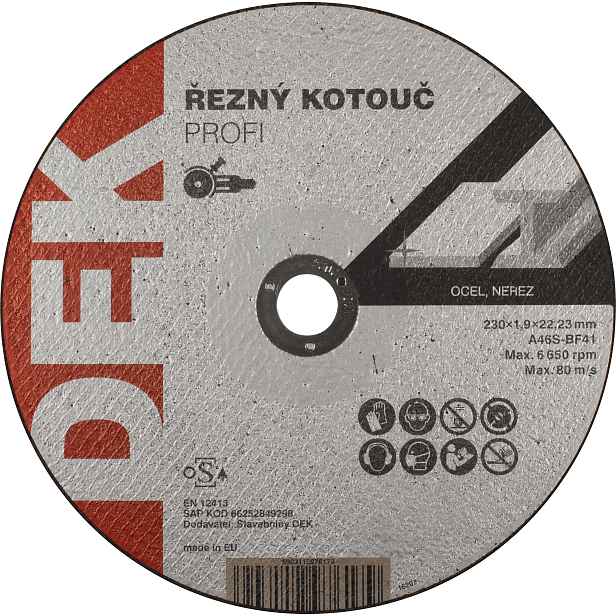 Kotouč řezný DEK PROFI 230×22,23 mm 1,9 mm