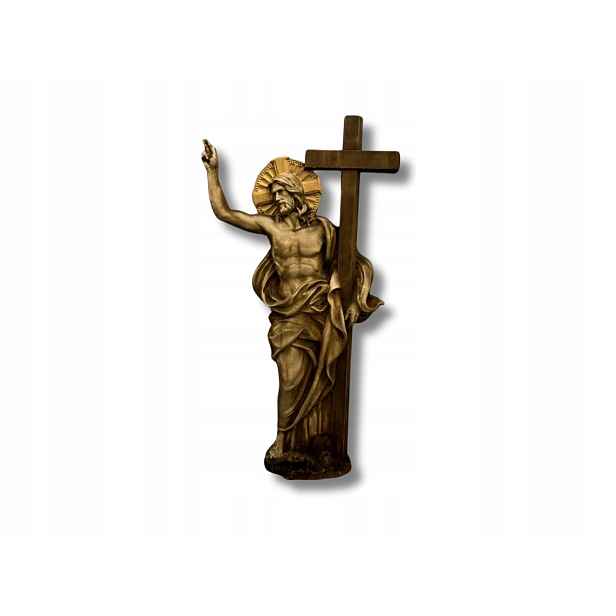 Socha Ježíše Zmrtvýchvstalého Dřevěná figurka Kristus dřevo Figurka 50 cm
