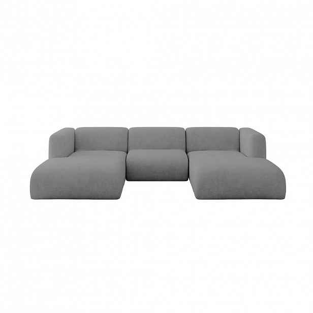 ALTDECOR SEDACÍ SOUPRAVA DO U MIRA-U1 317x179x70 Šedá Velur