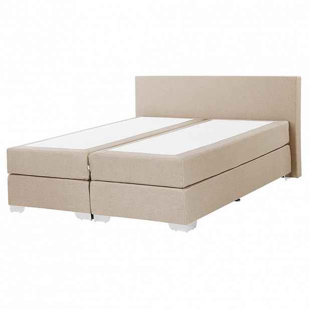 Beliani BOXSPRINGOVÁ POSTEL 160/200 cm Béžová President