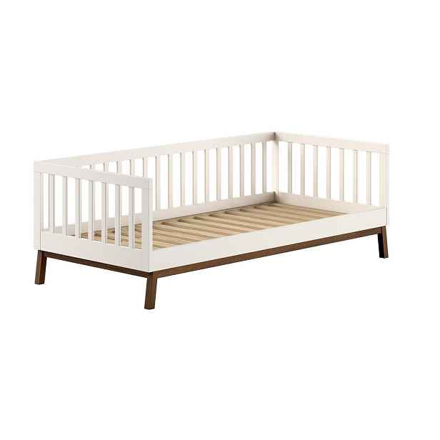 Béžová dětská postel z borovicového dřeva s roštem 90x200 cm Sezane – Vipack