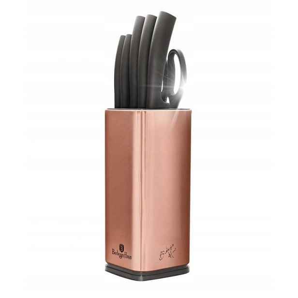 BH-2401 Sada nožů na stojanu Berlinger Haus Rose Gold Collection, 6 ks
