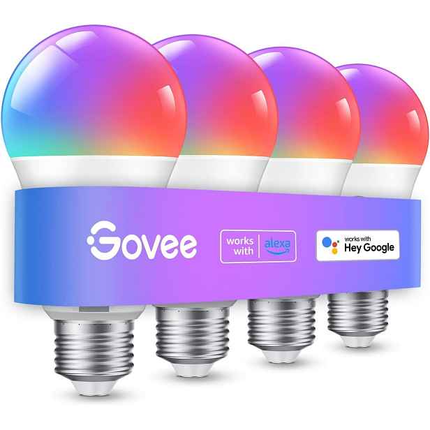 Led Inteligentní Žárovky Govee Rgbww H6008 Sada 4 Ks Smart Light E27
