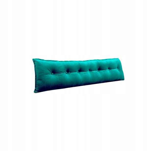 Sametová Polštář Opěrka hlavy k posteli Čelo Mořská 200x50 cm