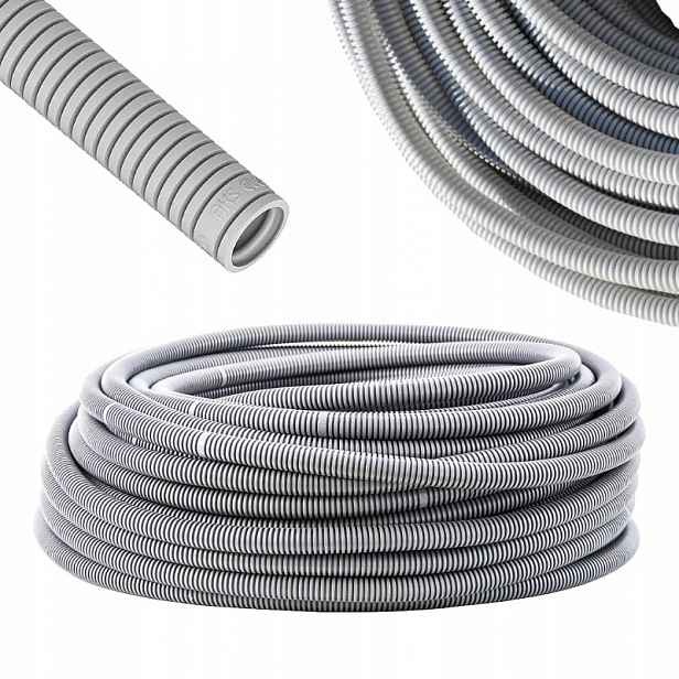 Chránič kabelů Husí Krk pro kabely Rkgl 25/19 mm 320N Šedá Kruh 50 m Aks