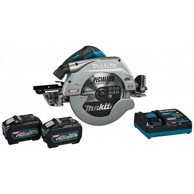 Makita - 40V AKU okružní pila 270 mm, 2x aku 5,0 Ah Li-Ion XGT, nabíječka HS011GT201