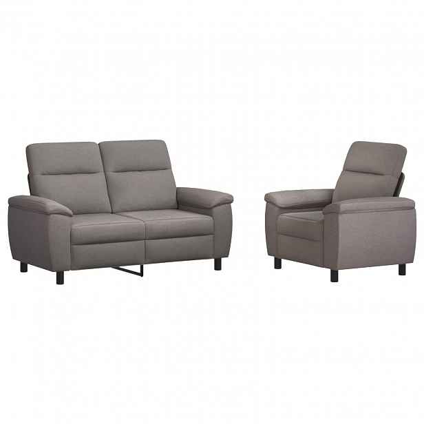 vidaXL Set pohovek 2 pcs Taupe Textil