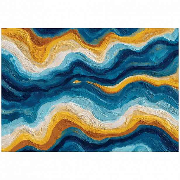 Wallarena FOTOTAPETA Abstraktní mramorově modrá 368x254 cm