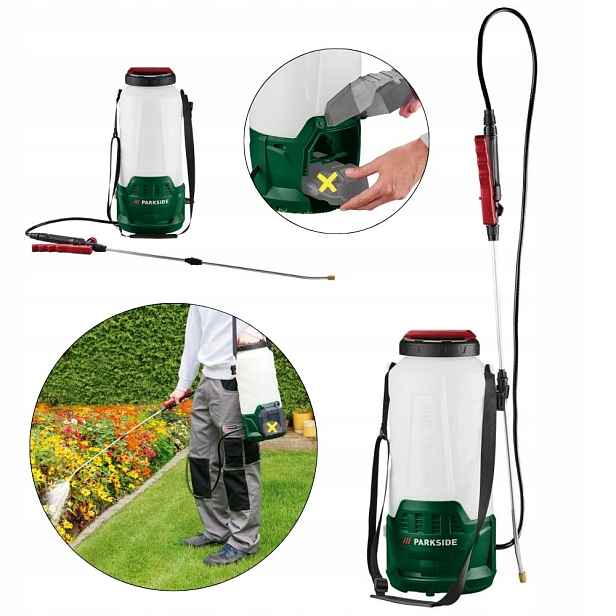 Akumulátorový Zahradní Postřikovač Parkside Pdsa C2 20V 5 L Tryska